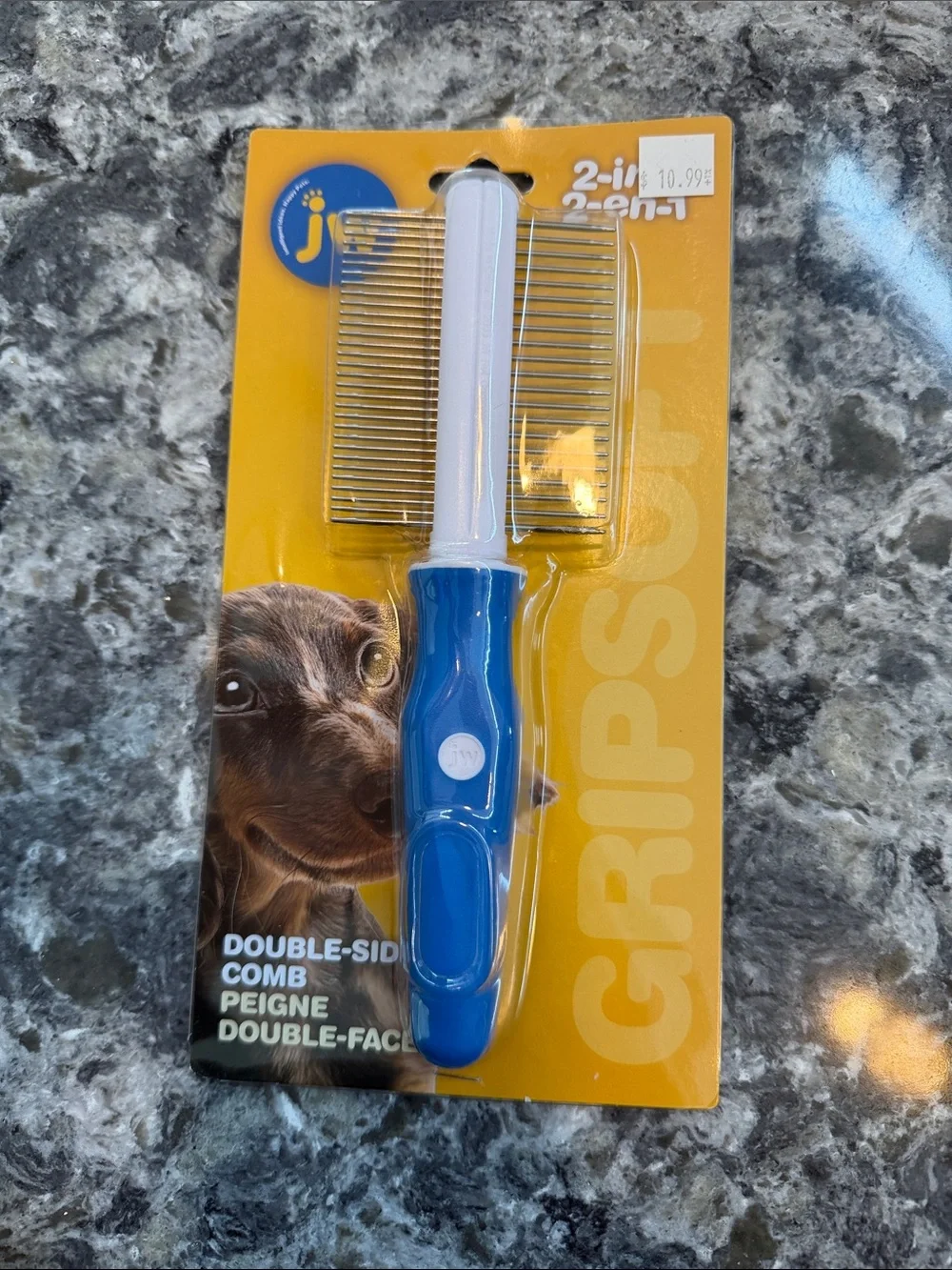 Double-Sided Blue Grooming Comb for pets